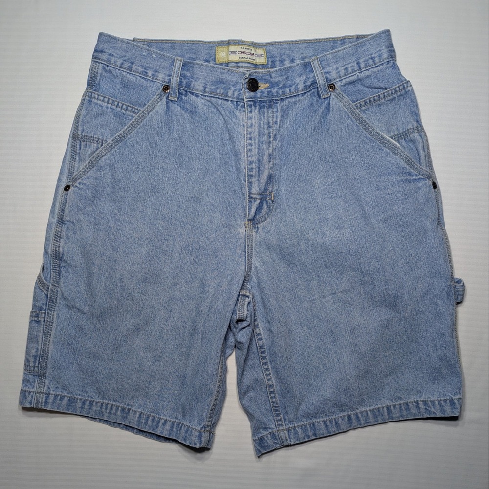 Vintage Cherokee Denim Shorts 32 Carpenter Utility Y2K Relaxed‎ Fit